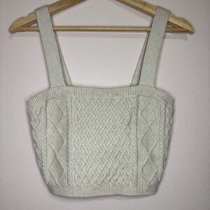H&M Cream Cable Knit Women's Crop Top